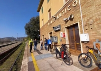 Inaugurazione ciclostazione a Monte Antico